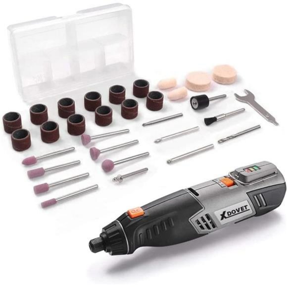 Cordless Rotary-Tool,4V Li-Ion Power Rotary Tool Accessory Kit w/ 32 Accessories - Picture 1 of 7